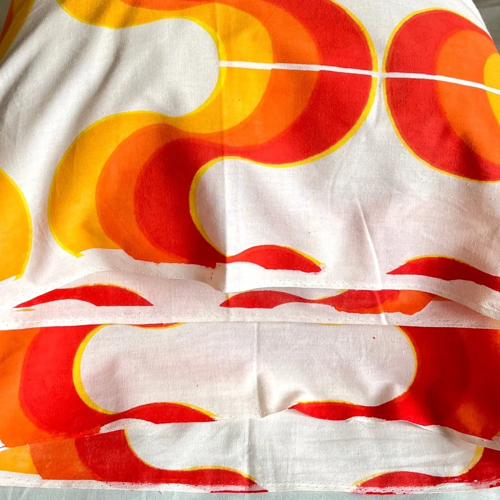 Mid Century Mod Fabric Custom Pillow Cases Op-Art Pattern Colorful Waves